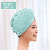 HULIANFU Microfiber Towel Hair Towel Bath Towels For Adults Women Home Embroidered Daisy Animal Coral Velvet Shower Cap Dry Hair Cap 1pc