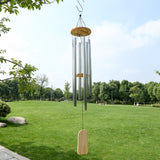 HULIANFU Silver 6 Tube Wind Chime Chapel Bells Wind Chimes Door Wall Hanging Ornament Home Garden Outdoor Decor Wind Chimes