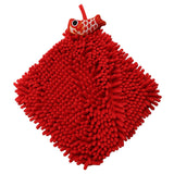 HULIANFU Red Chenille Soft Hand Towel Chinese Style Quick-Dry Absorbent Cartoon Wipe Handkerchief for Home Bathroom Embroidery Towels