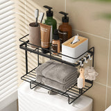 HULIANFU Toilet Water Tank Storage Rack Iron Toilet Punch-Free Multifunctional Storage Rack Bathroom Toilet Upper Shelf  shelf organizer