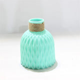 HULIANFU Modern Flower Vase Imitation Ceramic Flower Pot Decoration Home Plastic Vase Flower Arrangement Nordic Style Home Decoration