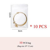 HULIANFU New Anti-oxidation Jewelry Storage Bag Desktop Drawer Organizer Transparent Necklace Bracelet Ring Holder Ziplock Bag Storage