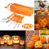 HULIANFU New 7 Piece Halloween Pumpkin Carving Tools Halloween Kids Pumpkin Carving Hand Tool Set Adults Professional Pumpkin Carving Kit