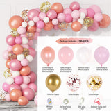 HULIANFU Rose Apricot Balloon Garland Arch Kit Wedding Birthday Party Decoration Kids Confetti Latex Balloons Baby Shower Decor Baloon