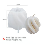 HULIANFU Screw Ball Candle Mold DIY Candle Casting Mold Ins Hot Geometry Aromatic Plaster Soap Candle Making Resin Mold Home Decor Craft
