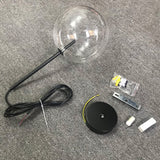 HULIANFU Nordic Modern Pendant Lamp Fixture Clear Glass Lampshade Bedroom Hanging Lights Dining Restaurant Decor Suspension Lustre