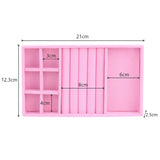 HULIANFU Velvet Jewelry Display Tray Case Hot Sales Stackable Exquisite Jewellery Holder Portable Ring Earrings Necklace Organizer Box