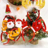 HULIANFU 2023 LuanQI Christmas Headbands for Children Adult Hair Band Red Christmas Santa Claus Snowman Antlers Headband Xmas Decoration Gifts