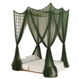 HULIANFU Mosquito Net Sexy For Queen/King Bed Grace Purple Elastic Canopy Home Prevent Insect Four Door Simple Square Black Outdoor Net