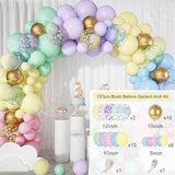 HULIANFU QIFU Macaron Balloons Garland Latex Ballons Arch Happy Birthday Party Decor Kids Adult Wedding Baloon Chain Baby Shower Balon