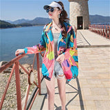 Hulianfu Female Summer New Camouflage Thin Sun Protection Clothing Women Short Anti-Ultraviolet Korean Sun Protection Clothing