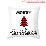 HULIANFU Merry Christmas Cushion Cover Ornaments Christmas Decoration For Home Cristmas Decor Noel Navidad New Year Gift 2023 Xmas Natal