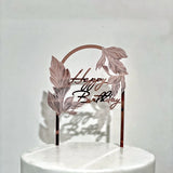 HULIANFU New Creative Brittany Acrylic Cake Topper Gold Black Rose Gold Reunion Cake Topper for Peoples Activity Party Cake Decorations