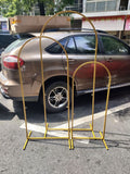 HULIANFU 2023 Wedding Arch Iron Pipe Irregular Shape Arch Stand Wedding Metal Props Backdrop Artificial Flower Stand wrought iron screen