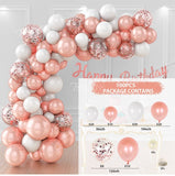 HULIANFU Macaron Balloons Garland Arch Rose Gold Confetti Ballon Wedding Birthday Baloon Birthday Party Decor Kids Baby Shower