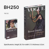HULIANFU Ins Fashion Fake Books for Decoration Home Decor Coffee Table Book Simulation Prop Book Model Hotel Room Unopenable Box Book