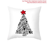 HULIANFU Merry Christmas Cushion Cover Ornaments Christmas Decoration For Home Cristmas Decor Noel Navidad New Year Gift 2023 Xmas Natal
