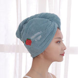 HULIANFU Women Girl  Microfiber Shower Towel Quick Hair Drying Cap Soft Bath Hats Skin Friendly Water Absorption Bathroom Hooded Towels