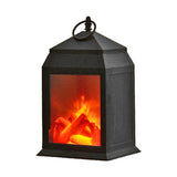 HULIANFU LED Flame Lantern Lamps Simulated Fireplace Flame Effect Light AA Battery Courtyard Room Decor