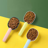 HULIANFU Mutli-function Portable Pet Cat Dog Food Shovel Scoop Feeding Spoon with Sealing Bag Clip Pet Feeders Pet Puppy Kitten Supplies