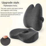 HULIANFU Memory Foam Lumbar Cushion Orthopedic Pillow Office Chair Cushion Support Waist Back Pillow Sets Car Seat Cushion Hips Massager