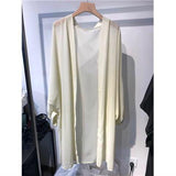 Hulianfu long Jacket Women Summer Thin Loose See-through Sunscreen Pure Long Sleeve Sexy  Coat Chiffon Bohemian Female New Fashion Tops