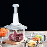HULIANFU Manual Vegetable Mincers Press Type Household Garlic Meat Cutter Grinders Whisk Stirre Kitchen Food Chopper Mini food Processor