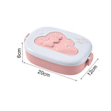 HULIANFU Kawaii Portable Lunch Box For Girls School Kids Plastic Picnic Bento Box Microwave Food Box With Compartments Storage Containers