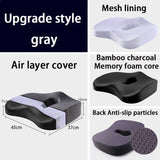 HULIANFU Memory Foam Seat Cushion Orthopedic Pillow Office Chair Cushion Lumbar Cushions Car Seat Butt Hemorrhoid Coccyx Vertebra Sets