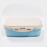 HULIANFU Wheat Straw Lunch Box Microwavable Tableware Students Adult Multi Grids Lunch Boxes Insulation Keep Fresh Leakproof Storage Box