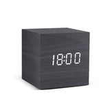 HULIANFU USB/AAA  Clocks LED Wooden Alarm Clock Watch Table Voice Control Digital Wood Despertador Electronic Desktop Table Decor