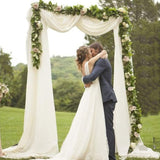 HULIANFU Wedding Arch Chiffon Drapes Photography Background Decorations Wedding Home Garden Party Decor Pendant Wall Decoration 70*550Cm