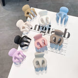 HULIANFU Sweet Solid Color Hair Clip for Women Girls Hair Claw Chic Barrettes Claw Crab Hairpins Styling Fashion Spring Hair Accessories