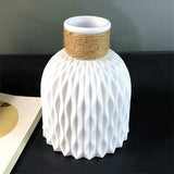 HULIANFU Modern Flower Vase Imitation Ceramic Flower Pot Decoration Home Plastic Vase Flower Arrangement Nordic Style Home Decoration