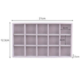 HULIANFU Velvet Jewelry Display Tray Case Hot Sales Stackable Exquisite Jewellery Holder Portable Ring Earrings Necklace Organizer Box