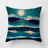 HULIANFU New Japanese Geometric Peak Encrypted Linen Cushion Cover Pillow Cover