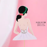 HULIANFU New Back Silk Gauze Skirt Happy Mothers Day Cake Topper Girl Birthday Cake Decoration Party Supplies Cake Decorating Tools