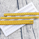 HULIANFU Pearl Rope Wave Flower Gemstone Shape Cake Side Lace Silicone Sugarcraft Mold Fondant Cake Decorating Tools