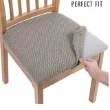 HULIANFU Removable Dining Chair Seat Cover Jacquard Dining Chair Covers Stretch Seat Cushion Slipcover for Dining Room Kitchen Chairs