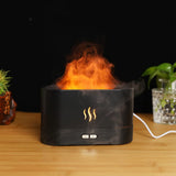 HULIANFU Portable aroma diffuser Simulation Flame USB Ultrasonic Humidifier Home Office Air Humidifier Aromatherapy Flame Lamp Difusor