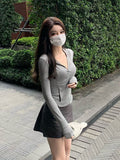 Hulianfu Sun-proof Jackets Women Cropped Slim Hooded Thin Summer Sporty Tender Sexy Basic Fashion All-match Casual New Arrival Ins Mujer