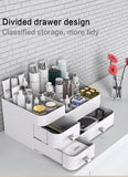 HULIANFU Large Capacity Drawer Make Up Organizer Bathroom Makeup Storage Box Women Skin Care Dressing Table Cosmetic Lipstick Beauty Case