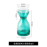 HULIANFU Personality Glass Water Bottle Set with Cup Heat-Resistant Juice Beverage Bottle Flower Tea Jug Creative Home Drinkware Supplier
