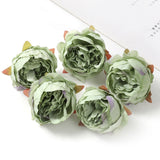 HULIANFU 2023 Silk Peony Artificial Flowers Head Pink Peonies Champagne Fake Flower For Home Wedding Decoration Accessories DIY Handmade Craft