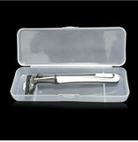 HULIANFU Men  Shaver Storage Box Transparent Plastic Razor Blades Holder Portable Travel Razor Case High Quality Shaving Box Containers