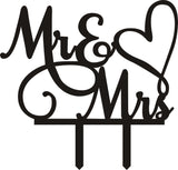 HULIANFU MR&amp;MRS Acrylic Wedding &amp; Engagement Cake Topper Lover Valentine  Day Baking Decoration You&amp;me Anniversary Cake Party Favors
