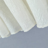 Hulianfu White Strap Dress 2023 Spring Summer New Sexy Holiday Fashion Slim Waist Hollow Tie Short Mini Dress For Women