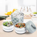HULIANFU Portable Stainless Steel Thermal Lunch Box for Food Office Lunchbox Bento Boxs Thermos Lunch Box Food Container with Lunch Bag