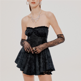 hulianfu  Evening party dresses for women  Summer clothes sexy off shoulder dress elegant vintage embroidered dress mini black