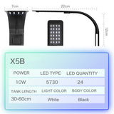 HULIANFU Super Slim LED Aquarium Light Lighting plants Grow Light 5W/10W/15W Aquatic Plant Lighting Waterproof Clip-on Lamp For Fish Tank